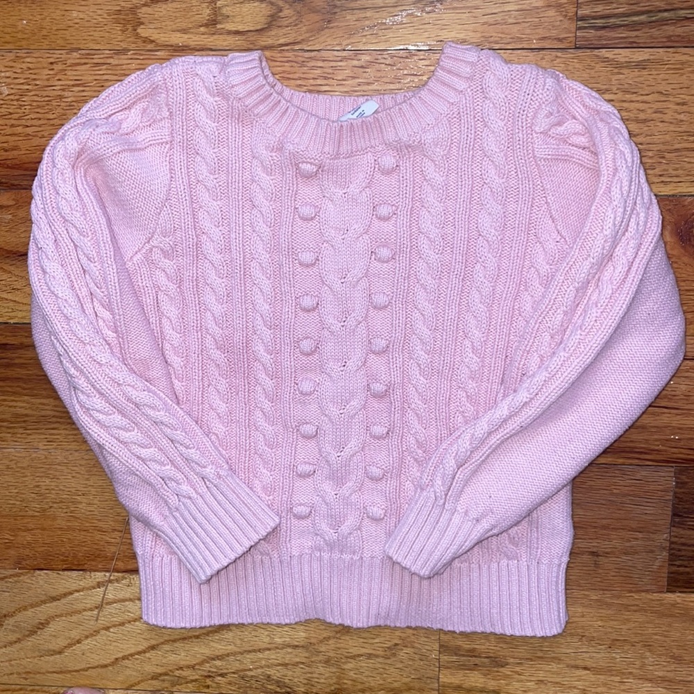 GAP Toddler 5T PINK Kids Cable-Knit Sweater 5T